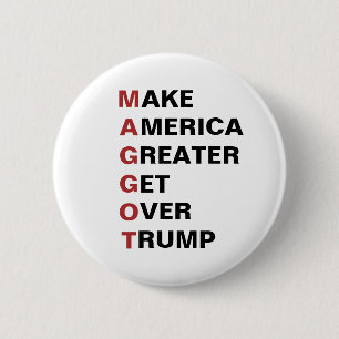 Badge Rond 5 Cm Maggot Trump : surpasser Trump 2024
