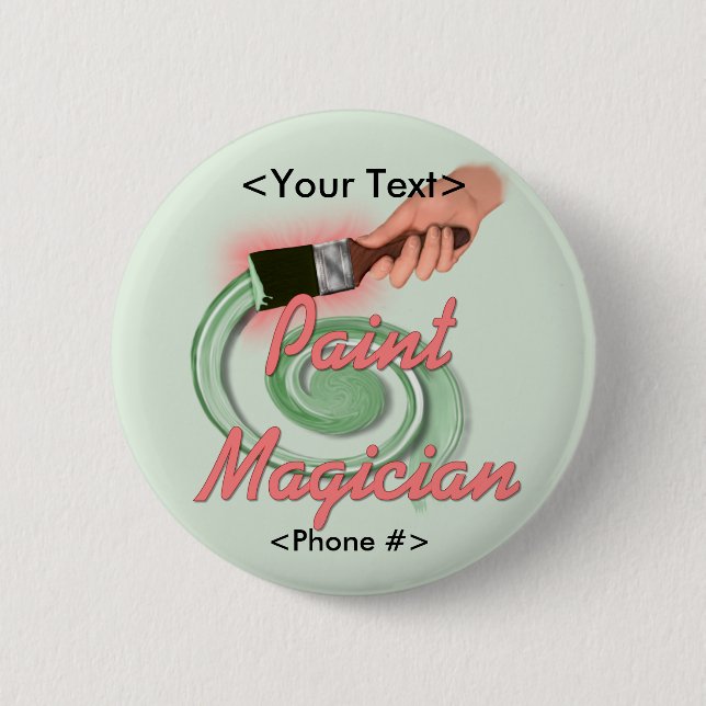 Badge Rond 5 Cm Magicien de peinture - Personnaliser (Devant)