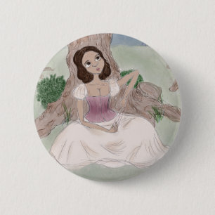 Badge Rond 5 Cm Magie blanche