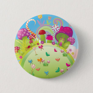Badge Rond 5 Cm Magie de Candyland