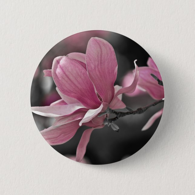 Badge Rond 5 Cm Magnolia (Devant)