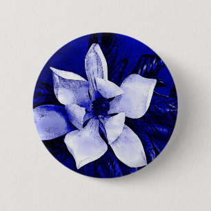 Badge Rond 5 Cm Magnolia florissante