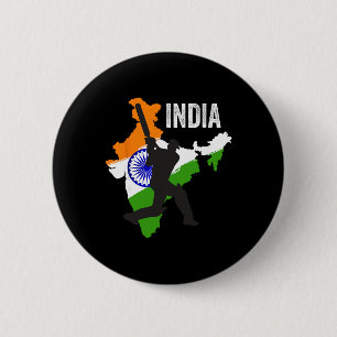Badge Rond 5 Cm Maillot de cricket indien amateur de l'équipe de c