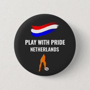 Badge Rond 5 Cm Maillot Fierté Footballeur Néerlandais 2026