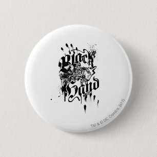 Badge Rond 5 Cm Main noire - collage