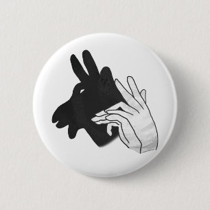 Badge Rond 5 Cm Main Silhouette Billy Chèvre