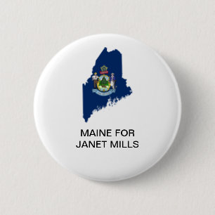 BADGE ROND 5 CM MAINE POUR JANET MILLS GOVERNOR BUTTON