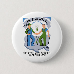 Badge Rond 5 Cm "Mains à travers l'Amérique"—Travailleurs unis