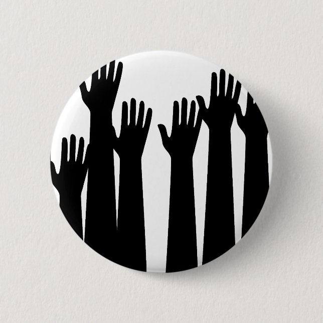 Badge Rond 5 Cm Mains augmentées (Devant)
