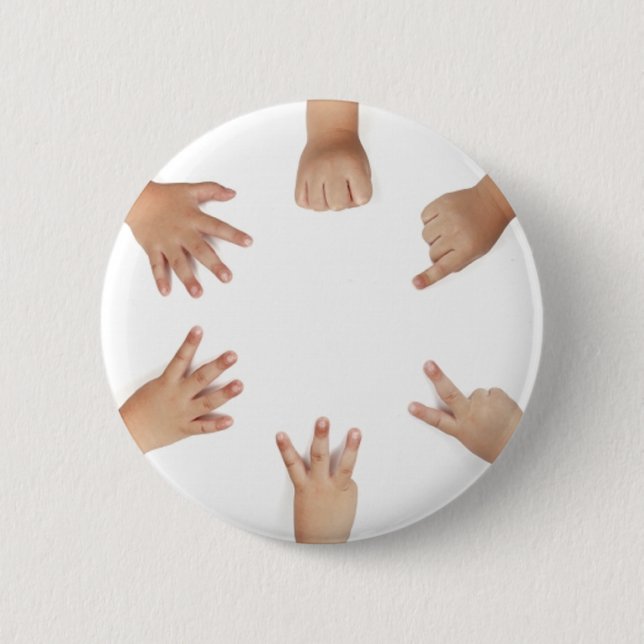 Badge Rond 5 Cm Mains de bébé (Devant)