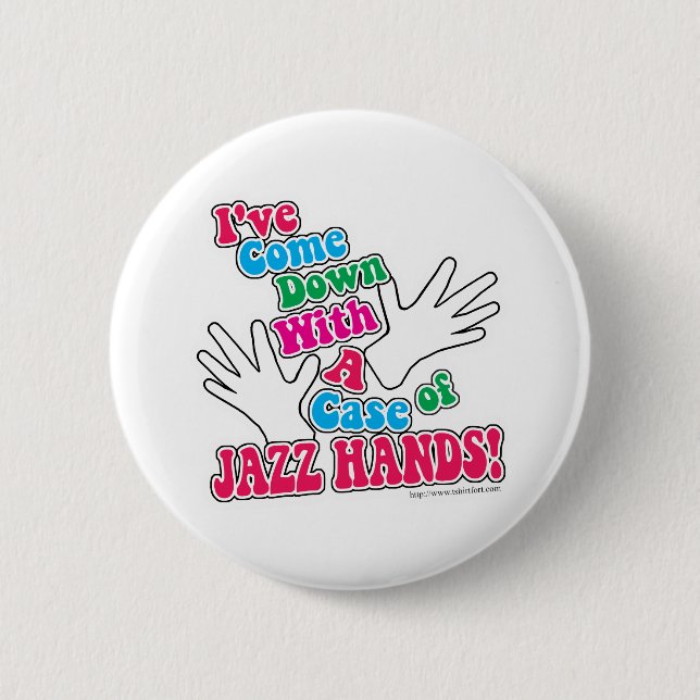 Badge Rond 5 Cm Mains de jazz ! (Devant)