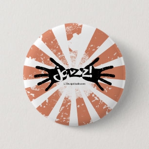 Badge Rond 5 Cm Mains de jazz - bouton