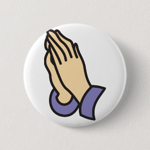 Badge Rond 5 Cm Mains de prière
