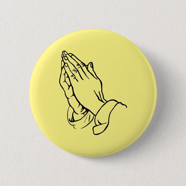 Badge Rond 5 Cm Mains de prière (Devant)