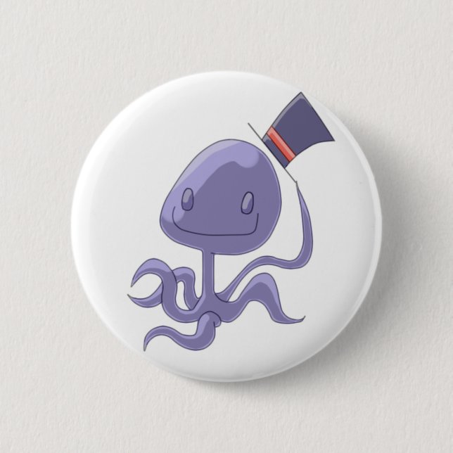 Badge Rond 5 Cm Maire Octopus (Devant)