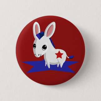 Badge Rond 5 Cm Maïs l'âne Democratic