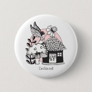 Badge Rond 5 Cm Maison de Fairy et Fairy