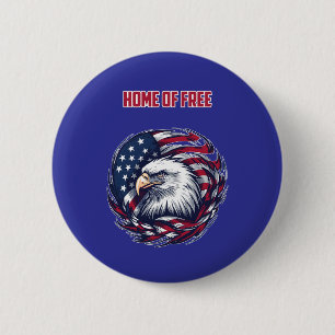 Badge Rond 5 Cm Maison de la Liberté Américaine Gratuite Dessin Pa