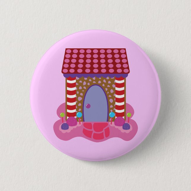 Badge Rond 5 Cm Maison de pain d'épices (Devant)