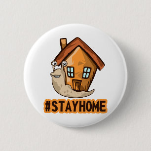 Badge Rond 5 Cm maison d'escargot