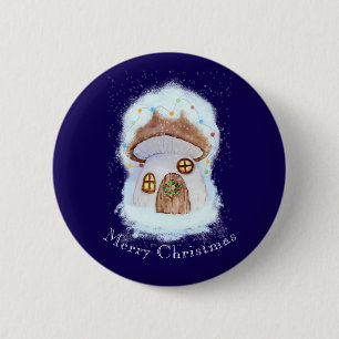 Badge Rond 5 Cm Maison du Conte de Noël