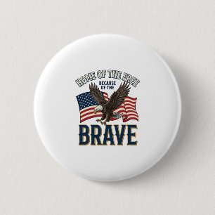 Badge Rond 5 Cm Maison du Libre Aigle Brave Design de T-shirt Patr