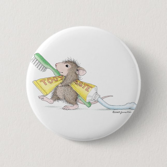 Badge Rond 5 Cm Maison-Souris Designs® - goupilles (Devant)