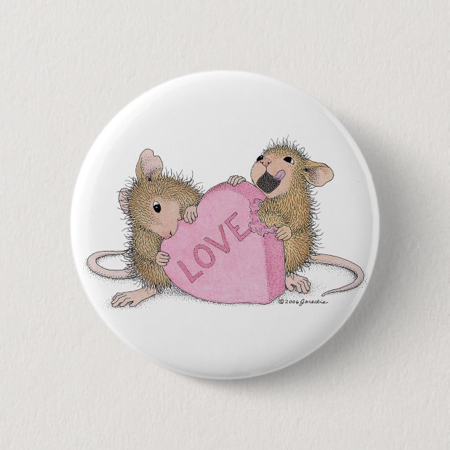 Badge Rond 5 Cm Maison-Souris Designs® - goupilles (Devant)
