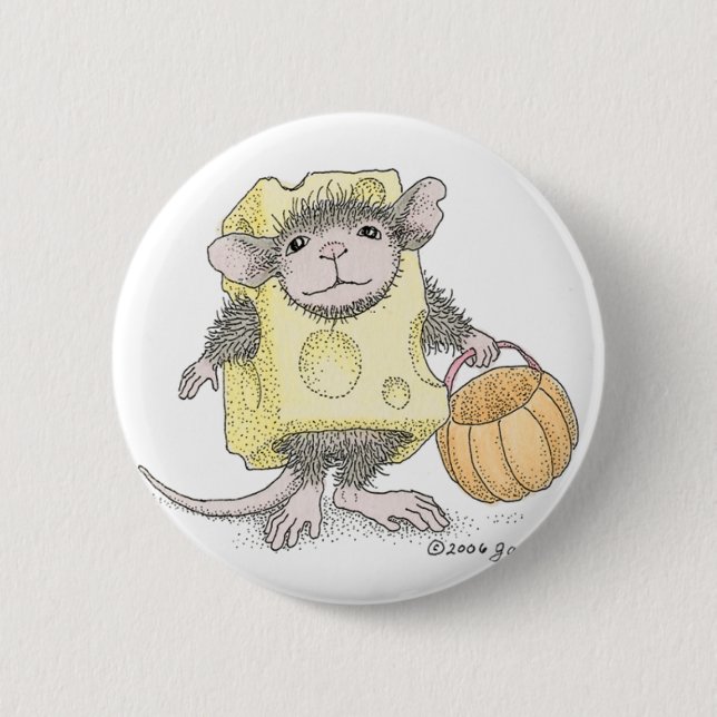 Badge Rond 5 Cm Maison-Souris Designs® - goupilles (Devant)