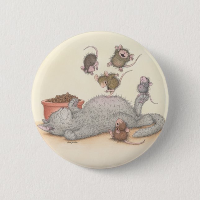 Badge Rond 5 Cm Maison-Souris Designs® - goupilles (Devant)