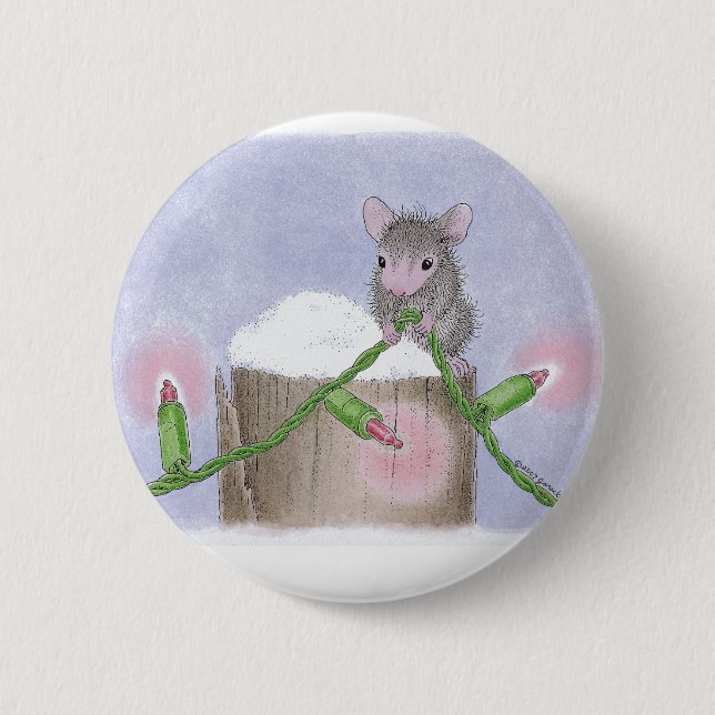 Badge Rond 5 Cm Maison-Souris Designs® - goupilles (Devant)
