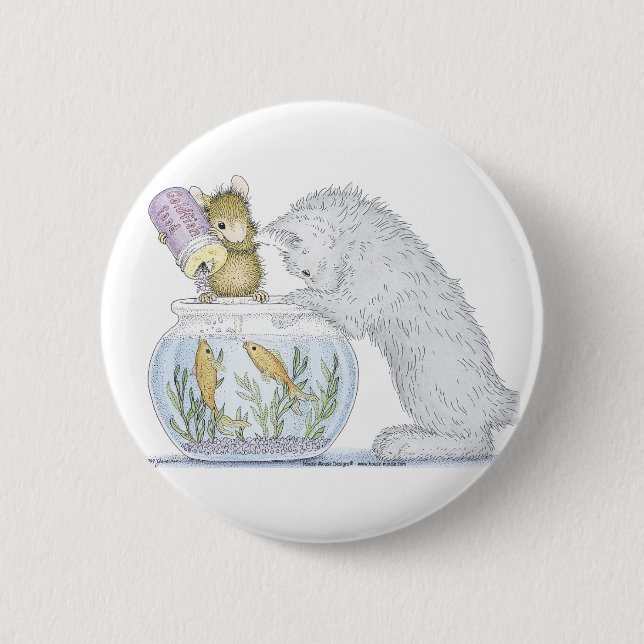Badge Rond 5 Cm Maison-Souris Designs® - goupilles (Devant)