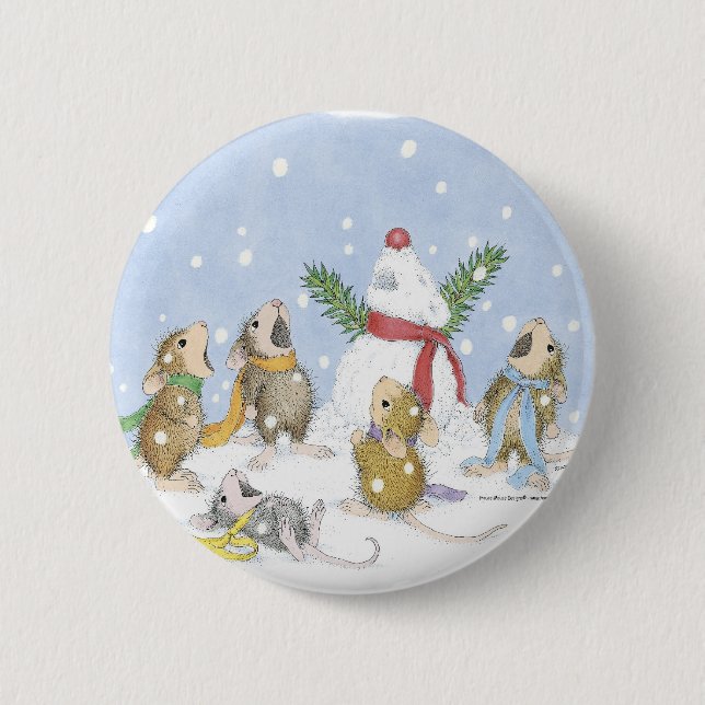 Badge Rond 5 Cm Maison-Souris Designs® - goupilles (Devant)