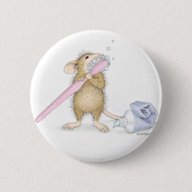 Badge Rond 5 Cm Maison-Souris Designs® - goupilles (Devant)