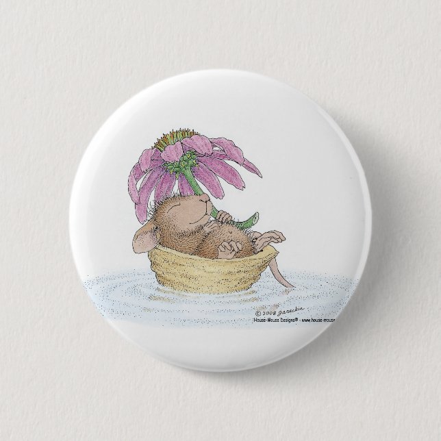 Badge Rond 5 Cm Maison-Souris Designs® - goupilles (Devant)