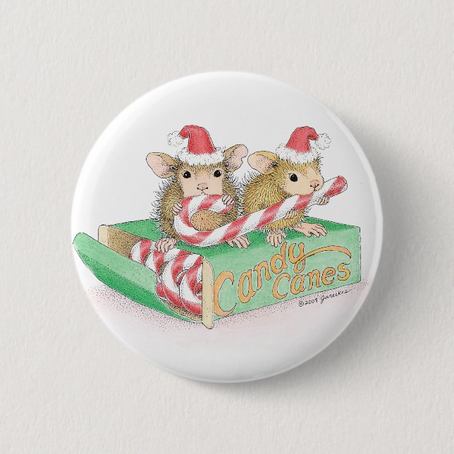 Badge Rond 5 Cm Maison-Souris Designs® - goupilles (Devant)