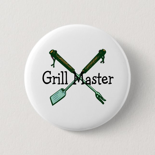 Badge Rond 5 Cm Maître de gril (Devant)