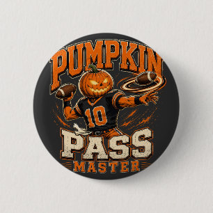 Badge Rond 5 Cm Maître de la Passe de Citrouille Football d'Hallow
