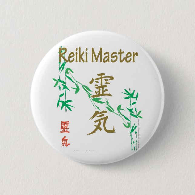 Badge Rond 5 Cm Maître de Reiki (Devant)