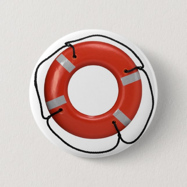 BADGE ROND 5 CM MAÎTRE NAGEUR ORANGE (Devant)