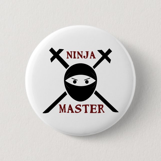 Badge Rond 5 Cm Maître Ninja (Devant)