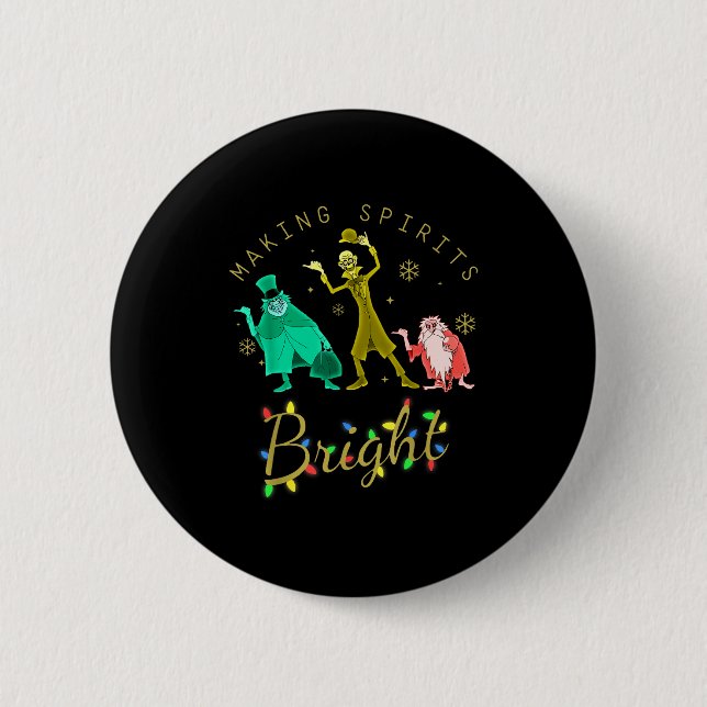 Badge Rond 5 Cm Making Srits Bright Christmas Retro Groovy Christm (Devant)