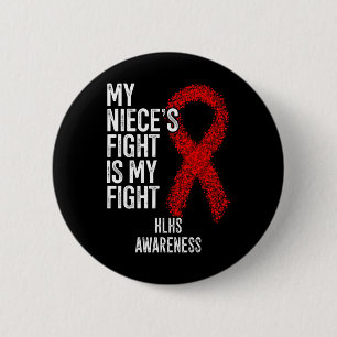Badge Rond 5 Cm Maladie cardiaque cyanogène Le combat de ma nièce