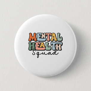 Badge Rond 5 Cm Maladie cérébrale de l'équipe de la santé Sensibil