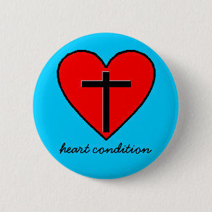 Badge Rond 5 Cm maladie de coeur
