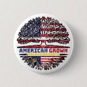 Badge Rond 5 Cm Malaisie Malaisie États-Unis États-Unis