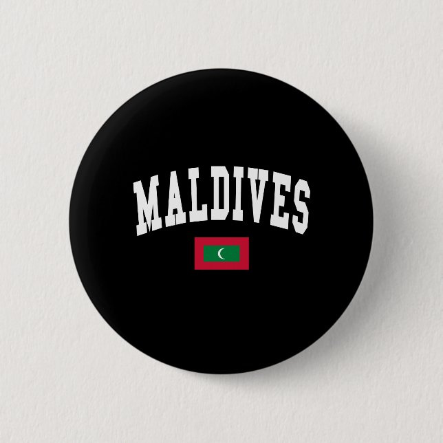 BADGE ROND 5 CM MALDIVES (Devant)