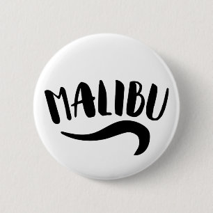 Badge Rond 5 Cm Malibu Californie