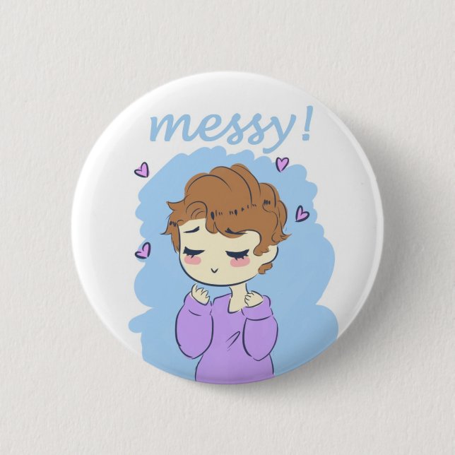 Badge Rond 5 Cm Malpropre ! Boutons (Devant)