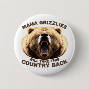 Badge Rond 5 Cm Mama Grizzlies
